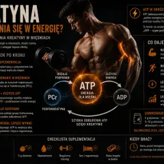 Kreatyna a sen: jak kreatyna wpływa na energię mięśni, regenerację i efekty treningowe. Zwiększa siłę, wydolność i przyspiesza odbudowę ATP.